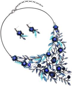 img 3 attached to Rosemarie Collections Beautiful Statement Necklace