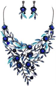 img 4 attached to Rosemarie Collections Beautiful Statement Necklace