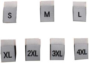 img 3 attached to 🏷️ Renashed 700Pcs Polyester Label Size Shirt Garment Tags - 100 Pcs Each Size (White): Accurate Sizing for Perfect Wardrobe Organizing