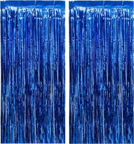 img 3 attached to BEILAI Curtains Metallic Christmas Decorations Event & Party Supplies