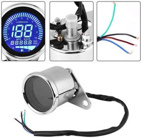 img 2 attached to 📟 12V Universal LCD Digital Speedometer Tachometer Gauges with Night Light for Most Popular Motorbikes