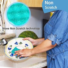 img 1 attached to 🧽 JINCLEAN 9 Pack of Wave Technology 3-Layer Dual Side Sponges - Non-Scratch & Deep Clean for Washing Dishes, Kitchen, Pan, Pot, Grill, Heavy Cleaning