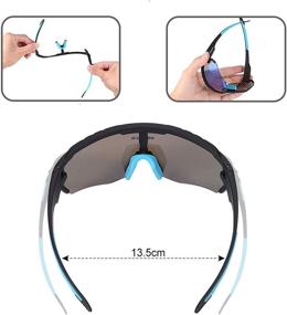 img 1 attached to 🚴 Bicycle Polarized Sunglasses: The Ultimate Sports Cycling Eyewear with 3 Interchangeable Lenses