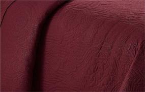img 1 attached to Home Collection Embossed Bedspread Burgundy