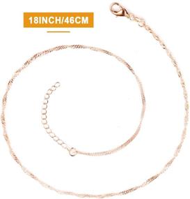 img 2 attached to 📿 PP OPOUNT 32 Pack 4 Colors Necklace Chains with Pinch Clasp Bails - Perfect for Jewelry Making (18inch/2mm)