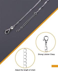 img 1 attached to 📿 PP OPOUNT 32 Pack 4 Colors Necklace Chains with Pinch Clasp Bails - Perfect for Jewelry Making (18inch/2mm)