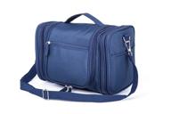 💼 avigo extra large hanging toiletry/cosmetic bag, makeup organizer with optional shoulder strap, made with 500d polyester fabric in navy color logo