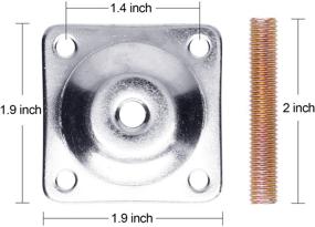 img 1 attached to Anwenk Leg Mounting Plates: Industrial Strength T-Plate for Furniture Leg Attachment - Repair Weak Sofa Couch Seat - Set of 4