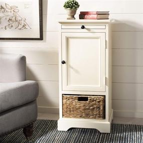 img 4 attached to Safavieh American Homes Collection Raven Vintage Grey Tall Storage Cabinet