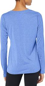 img 3 attached to 👚 Hanes Ladies' Cooldri Performance Long Sleeve V-neck T-Shirt