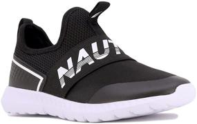 img 4 attached to 👟 Черные детские ботинки для активного отдыха: модные кроссовки Nautica для бега