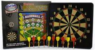 🎯 matty's toy stop deluxe 2-in-1 reversible magnetic dartboard with 10 darts: standard darts & baseball games exclusive logo