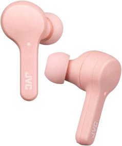 img 4 attached to JVC Gumy HAA7TP - Наушники без проводов в тесте силы Pink с Bluetooth 5.0, защитой IPX4 от воды и длительным 15-часовым сроком службы аккумулятора.