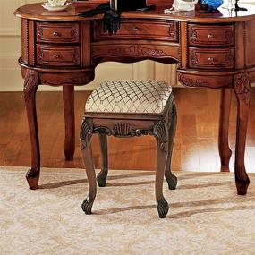 img 3 attached to Enhance SEO: Design Toscano Bouvier Boudoir Stool in Walnut Finish