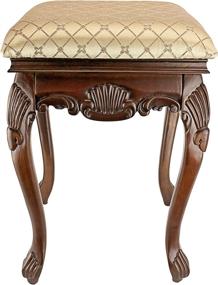 img 2 attached to Enhance SEO: Design Toscano Bouvier Boudoir Stool in Walnut Finish