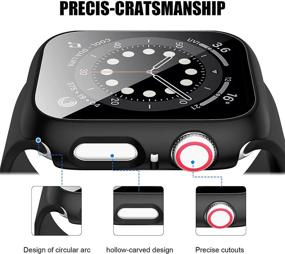 img 3 attached to 14 Набор чехлов для Apple Watch с защитным стеклом для экрана - полный жесткий PC чехол для Apple Watch 40 мм серии 6/5/4/SE - ультратонкий защитный бампер - аксессуары для iWatch 40 мм