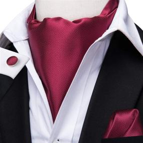img 3 attached to 👔 Burgundy Handkerchief Jacquard Cravat by Dubulle: Optimized Accessory for Men's Ties, Cummerbunds & Pocket Squares