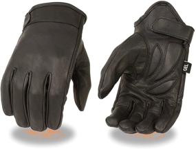 img 2 attached to 🧤 MG7510 Men's Black Short Wrist Leather Gloves with Gel Palm by Milwaukee Leather