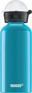 👧 sigg kids water bottle kbt waterfall, 0.4 l (13 oz), lightweight & leakproof metal bpa-free water bottle for kids - simple modern design logo