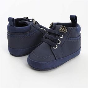 img 1 attached to 👶 Soft Ankle Boots for Baby Boys and Girls - Anti-Slip Sneakers for Toddler First Walkers and Newborns - Crib Shoes for Improved Stability