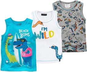 img 3 attached to Coralup Little Boys Girls Unisex Tank Top Cami Shirts 3 Pack Tanks Set: Stylish and Versatile Apparel for Kids