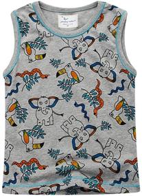 img 1 attached to Coralup Little Boys Girls Unisex Tank Top Cami Shirts 3 Pack Tanks Set: Stylish and Versatile Apparel for Kids