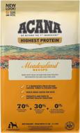 acana highest protein dry dog food 🐾 and crunchy treats: grain free nutrition for active dogs logo