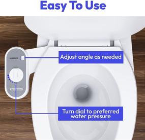 img 2 attached to 💦 Greenco Attachment Sprayer for Toilet Seat: Easy-to-Install, Non-Electric Bidet with Adjustable Fresh Water Jet Spray – Complete Kit, White