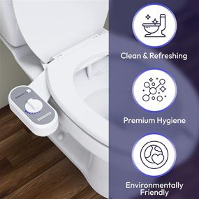 img 1 attached to 💦 Greenco Attachment Sprayer for Toilet Seat: Easy-to-Install, Non-Electric Bidet with Adjustable Fresh Water Jet Spray – Complete Kit, White