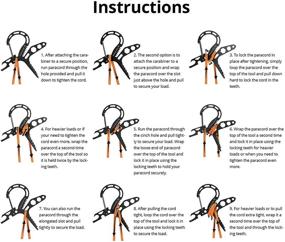 img 2 attached to Extremus Carabiner Survival Paracord Tightening