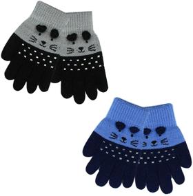 img 2 attached to 🧤 Warmth and Style Combined: RARITY US Unisex Winter Gloves Mittens for Girls' Accessories and Cold Weather