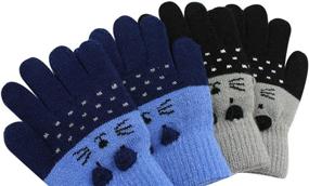 img 1 attached to 🧤 Warmth and Style Combined: RARITY US Unisex Winter Gloves Mittens for Girls' Accessories and Cold Weather