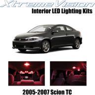 xtremevision салонный светодиод для scion tc 2005-2007 (10 штук) красный комплект светодиодных ламп с инструментом установки. логотип