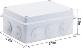 img 3 attached to 🔒 Dustproof Waterproof Junction Box: LuSumtly IP65 ABS Plastic Electrical Boxes, Indoor & Outdoor Power Cord Enclosure - Universal DIY Case (White, 5.9 x 4.3 x 2.8 inch)