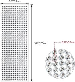 img 3 attached to 💎 6mm Clear Rhinestone Stickers - 6048PCS Self Adhesive Craft Rhinestones for DIY Projects - Bling Crystal Gems for Scrapbooking, Card Making, Face Makeup, Nail Art