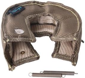 img 3 attached to 🔥 Titanium Turbo Blanket with FireShield – T3 Turbocharger Heat Shield Cover, Fastener Springs Included