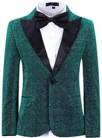 img 3 attached to Fashion Tuxedo Pieces Golden Silver Boys' Clothing in Suits & Sport Coats