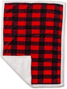 img 2 attached to 🔴 Trailcrest Christmas Buffalo Plaid Warm Throw Blanket: Plush Sherpa Adult Ideal for Men & Women - Home, Holiday, Outdoor, Travel - Perfect for Bed, Couch, or Cabin - Extra Large Size