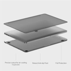 img 3 attached to 👻 Матовый серый чехол UPPERCASE GhostShell Frost Hardshell для MacBook Air 13" с процессорами Intel 2020+ или M1