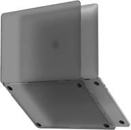 👻 матовый серый чехол uppercase ghostshell frost hardshell для macbook air 13" с процессорами intel 2020+ или m1 логотип