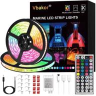 🚤 vbakor led ленточные лампы для лодок - 12v rgb цветопеременные, гибкие и водонепроницаемые осветительные устройства для катера, лодки с мотором, парусной лодки, каяка и рыбацкой лодки. логотип