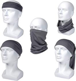 img 1 attached to 🧢 Men's Neck Gaiter Bandana Balaclava: Sun UV Protection, Dust & Wind Shield for Fishing and Hiking