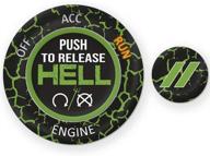 🚀 dodge ram 1500 challenger charger durango engine start stop button overlay sublime green emblem - push to release hell badge unique style - perfect for decals - toolepic 2015-2021 accessories logo