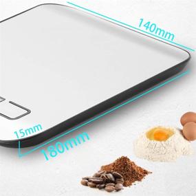 img 3 attached to 📏 304 Stainless Steel Food Scale - Digital LCD Display, High Precision for Baking and Cooking - Ounces, Grams, 1g-5kg Capacity