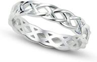 sterling silver celtic knot eternity band ring: unleash your inner coyote with coyote jewelry logo