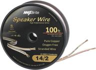 🔊 100 feet spool of ul listed class 2 14 gauge speaker wire - high performance oxygen free pure copper logo