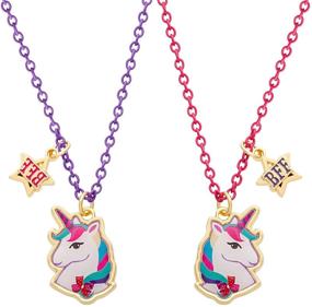 img 4 attached to 🦄 JoJo Siwa Unicorn Best Friends Forever Set of 2 - Vibrant Multicolor Medium Accessories (NH00681YL-16NJ)