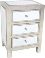 benjara contemporary wooden drawers silver logo