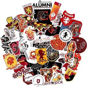 img 4 attached to 🎒 Conquest Journals Harry Potter Gryffindor Vinyl Stickers Set - Waterproof & UV Resistant: Potterfy Your Gadgets with 50 Stickers!