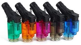 img 1 attached to 🔥 Navpeak Jet Torch Lighter – 5 Pack Refillable Butane Gas Windproof Flame Lighters for Outdoor BBQ, with Large Gas Tank (Butane not Included)